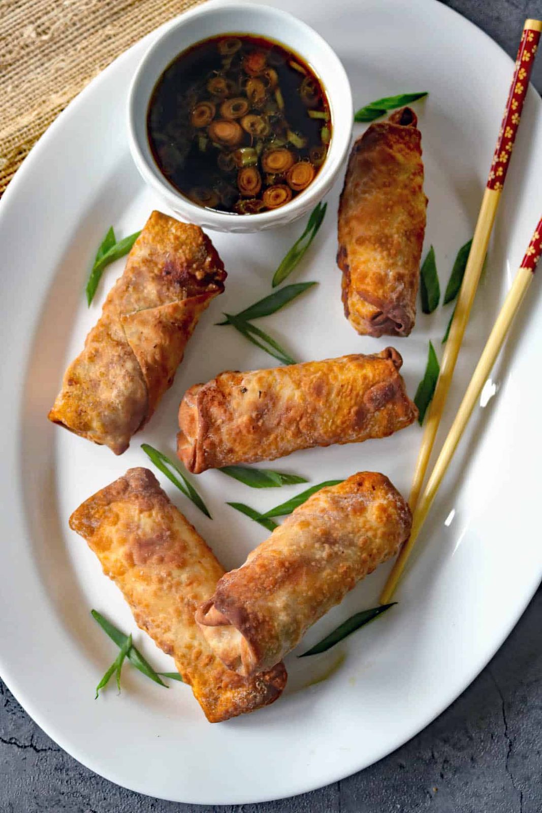Air Fryer Pork and Vegetable Egg Rolls