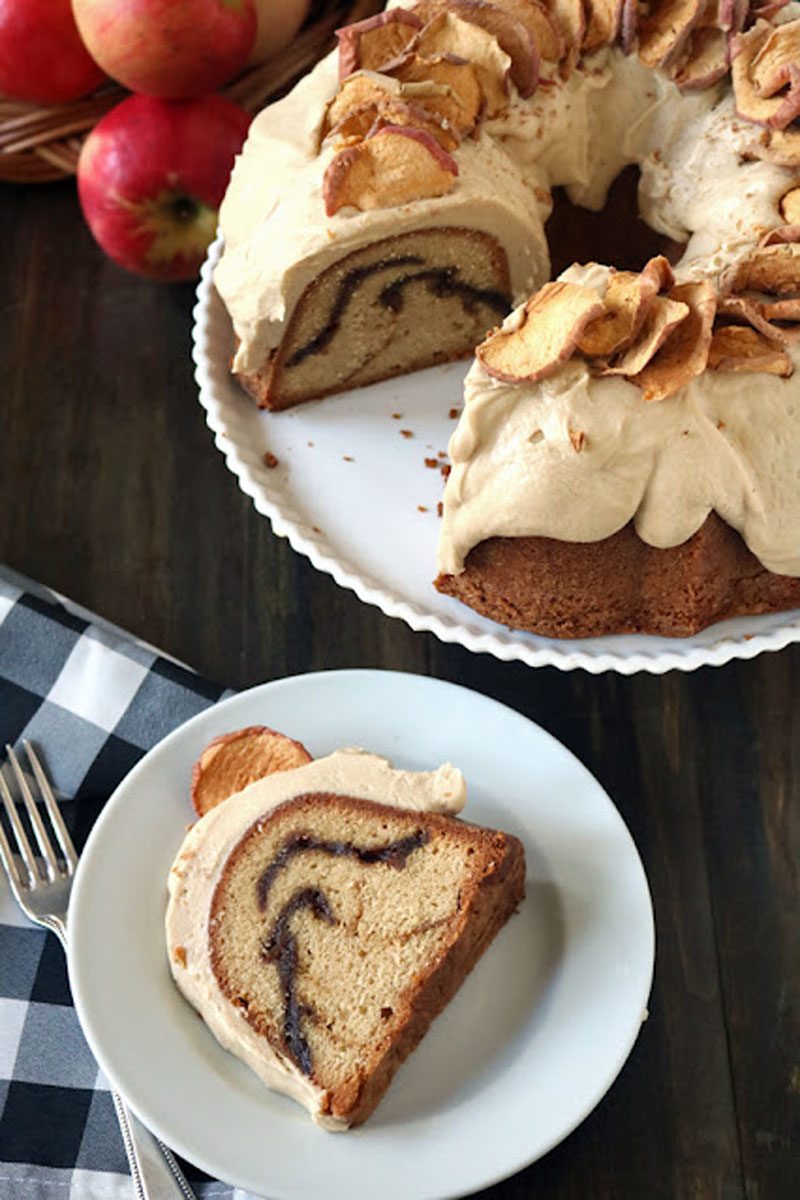 Apple Butter Pound Cake with Brown Sugar Frosting