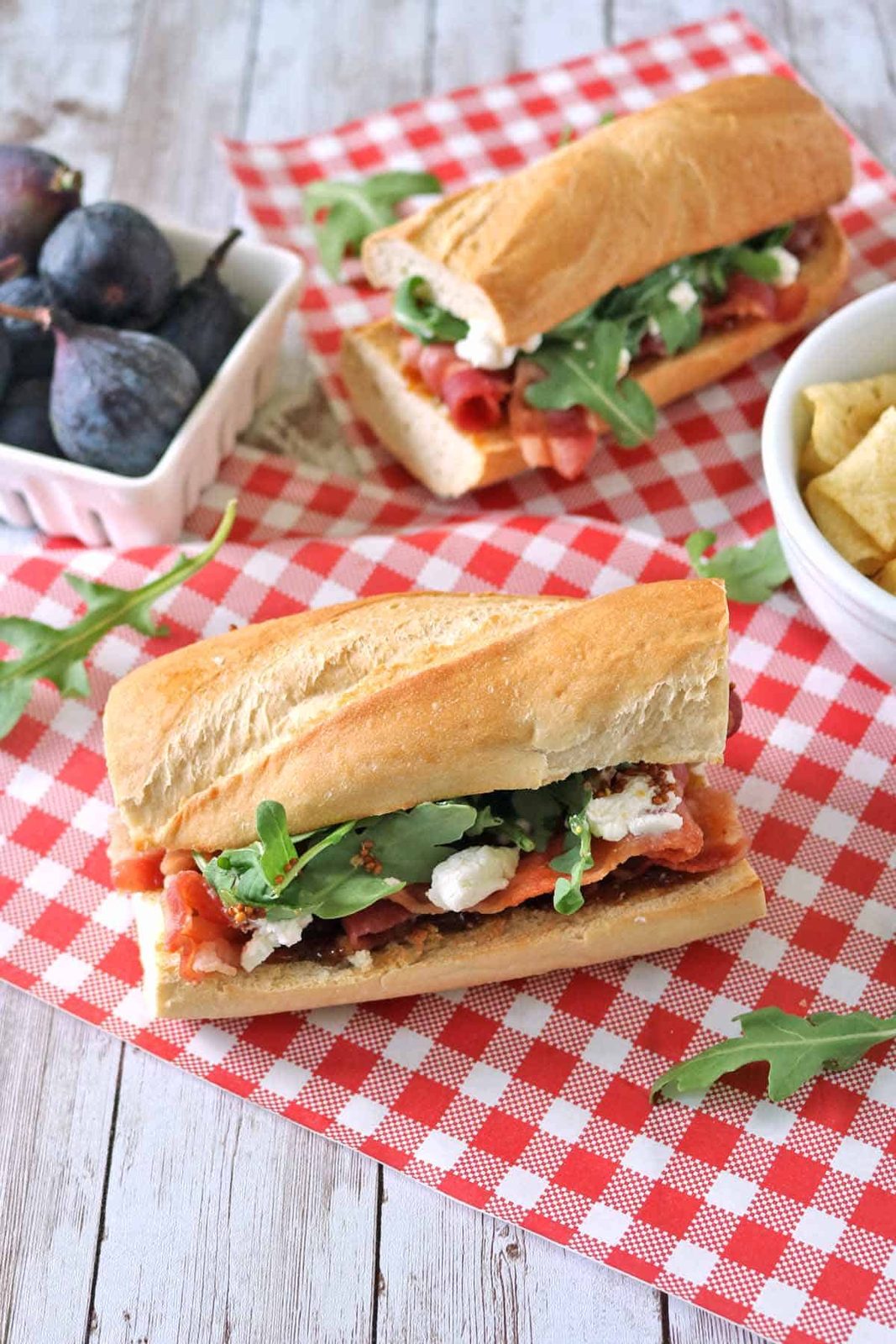 Bacon, Fig, and Arugula Sandwiches