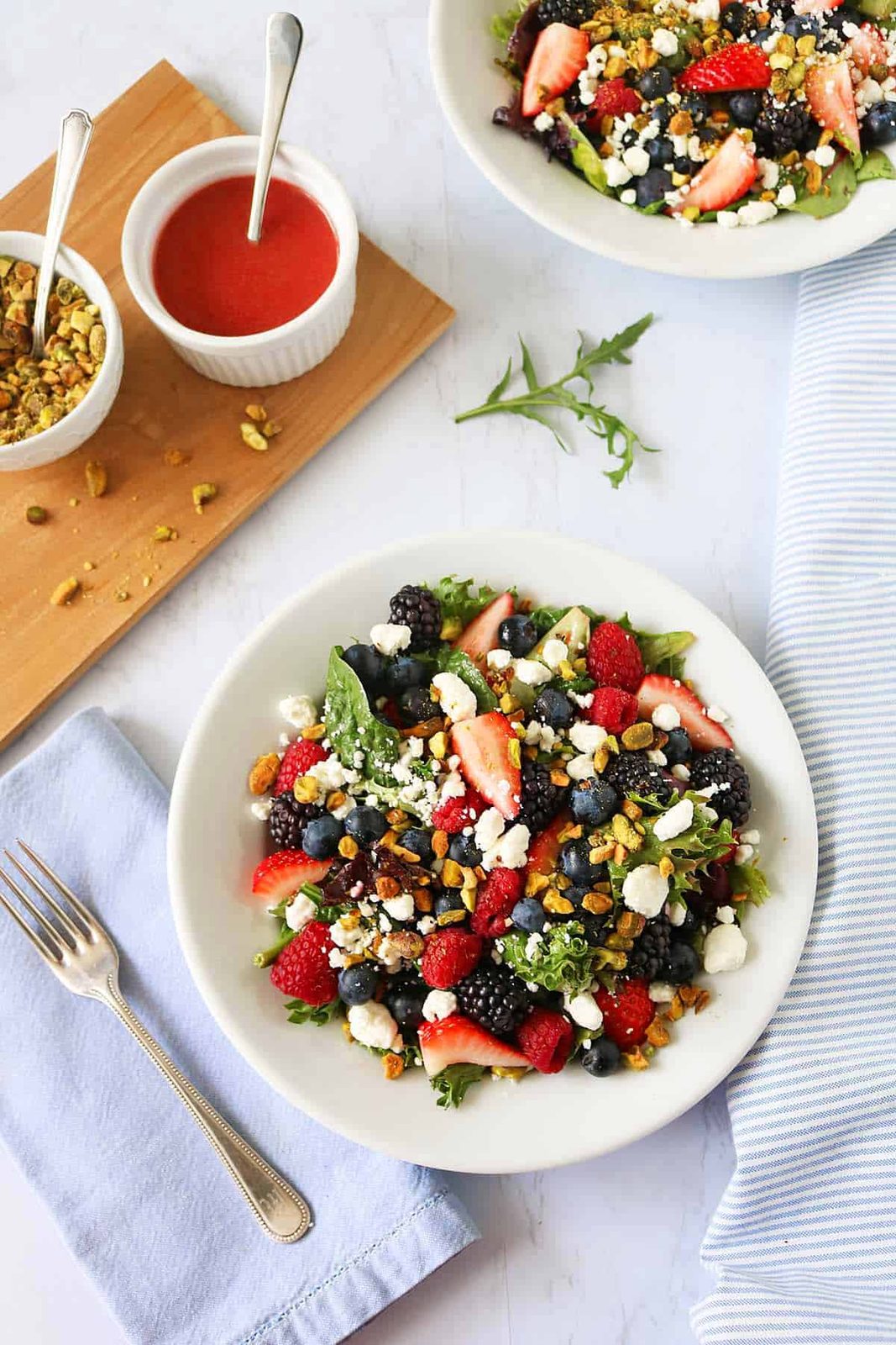 Berry, Goat Cheese, and Pistachio Salad