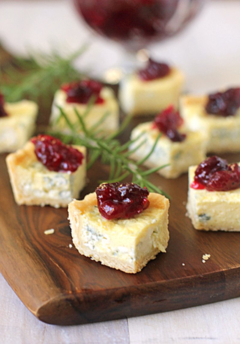 Blue Cheese Tart with Cranberry Chutney