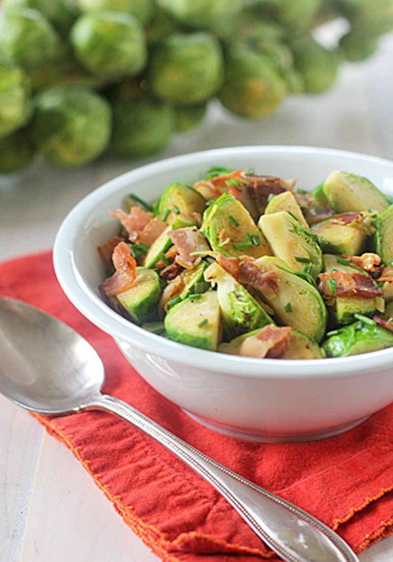 Brussels Sprouts with Bacon and Herbs