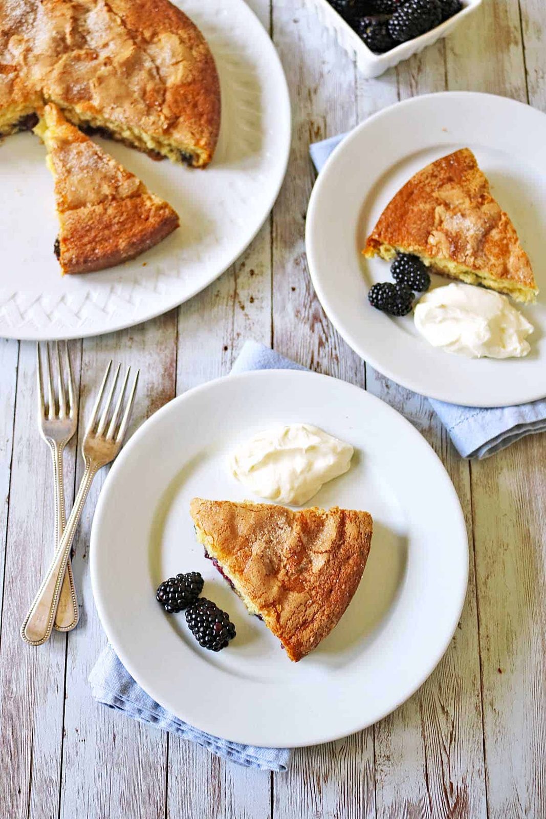 Buttermilk Cake with Blackberries