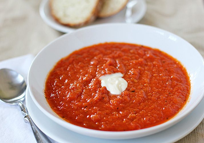 Tomato, Leek, and Basil Soup