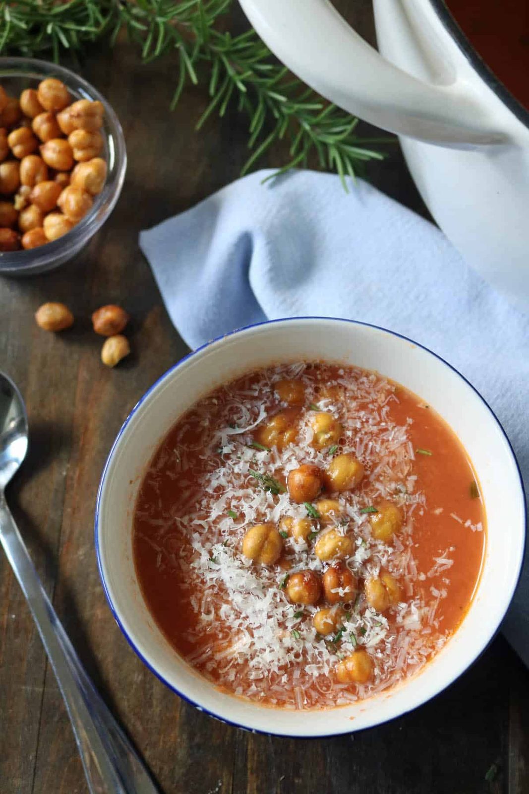 Chickpea-Tomato Soup with Fresh Rosemary