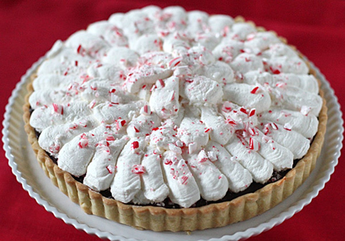 Chocolate and Peppermint Whipped Cream Tart