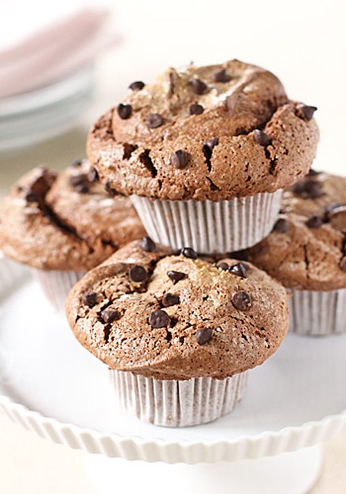 Chocolate Angel Food Muffins