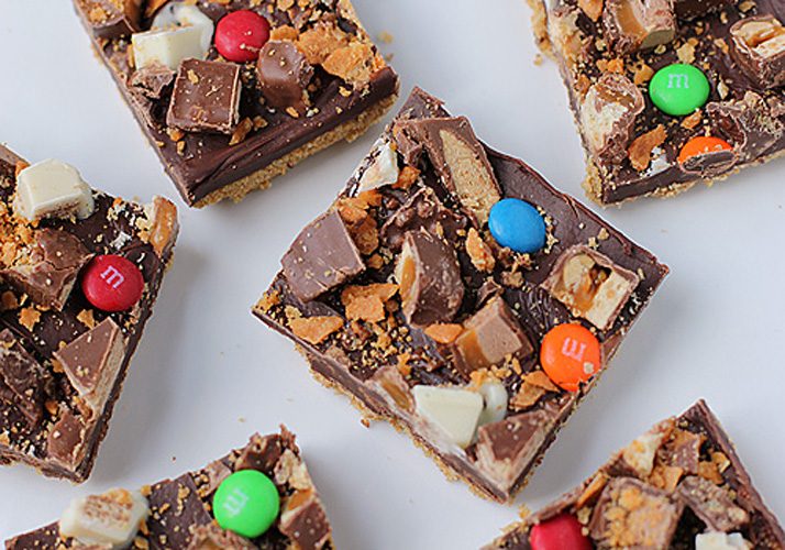 Chocolate Candy Bar Squares