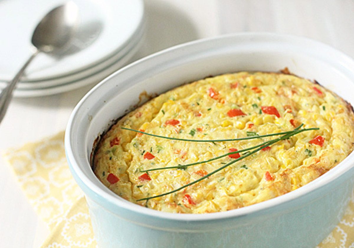 Creamy Corn Pudding Soufflé