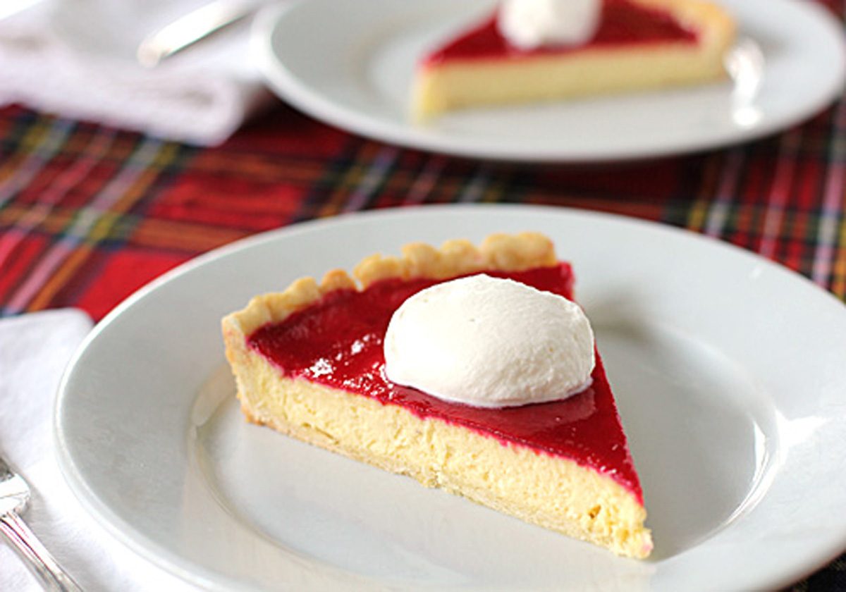 Cranberry Eggnog Tart