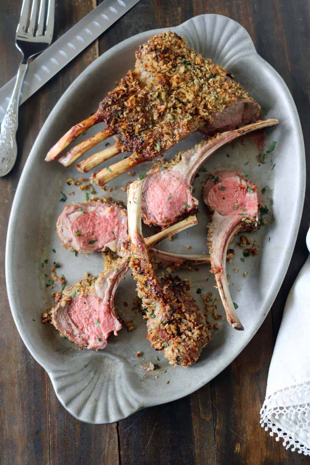 Crumb-Crusted Rack of Lamb Persillade