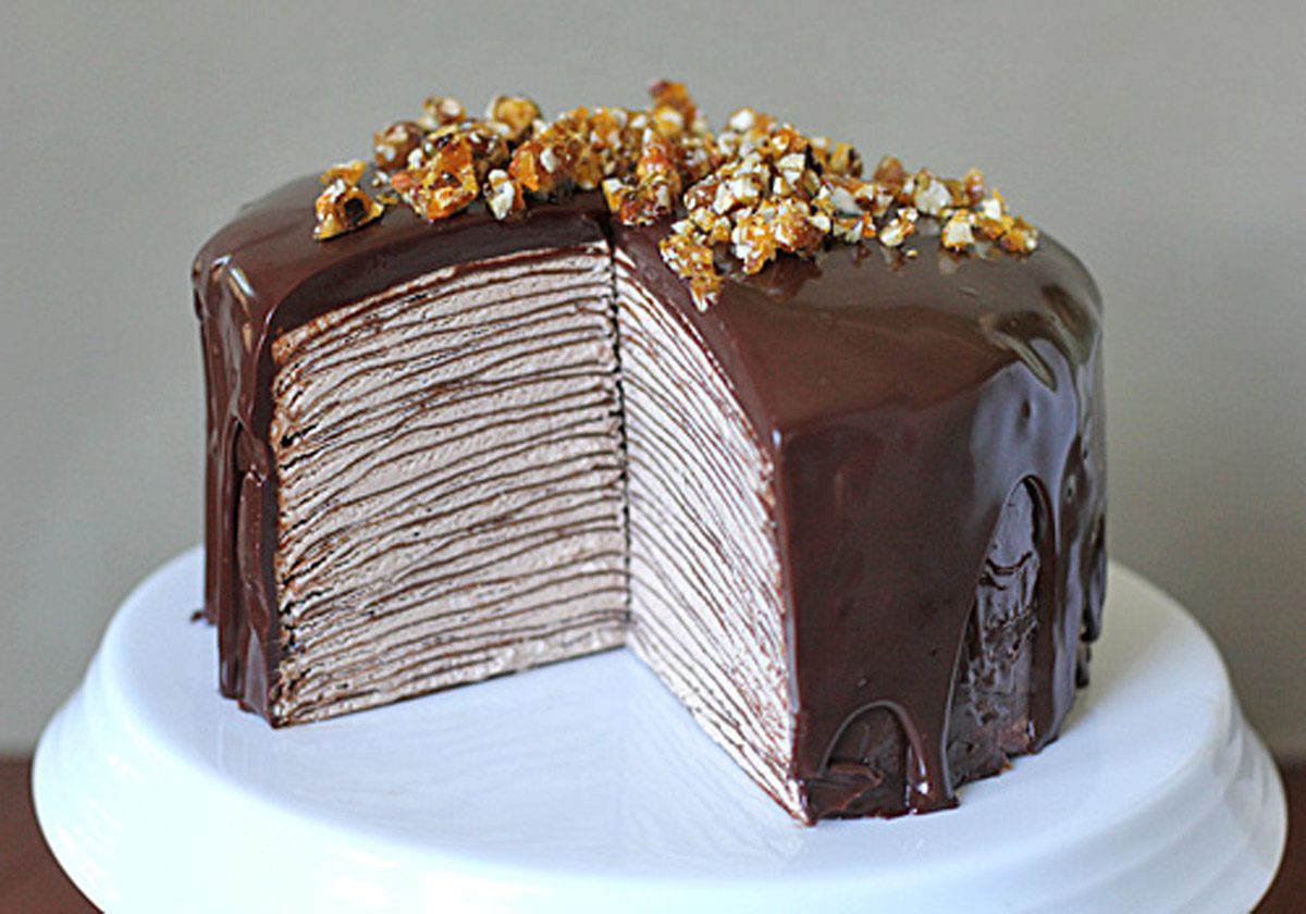 Darkest Chocolate Crêpe Cake