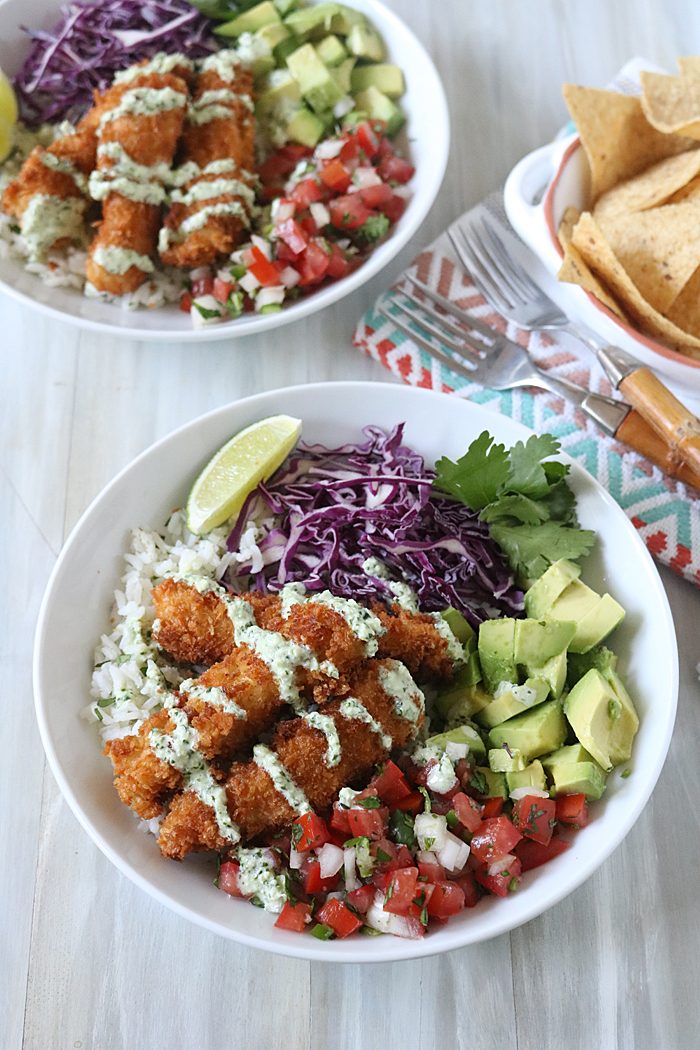 Baja Fish Taco Bowls