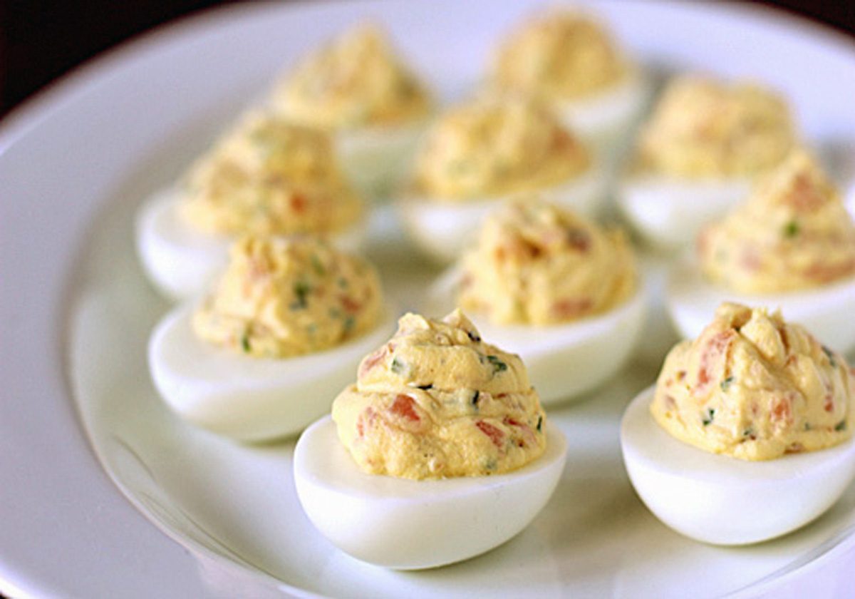 Gravlax Stuffed Deviled Eggs