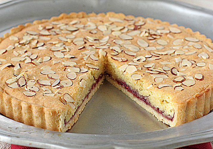 Italian Almond or English Bakewell Raspberry Tart