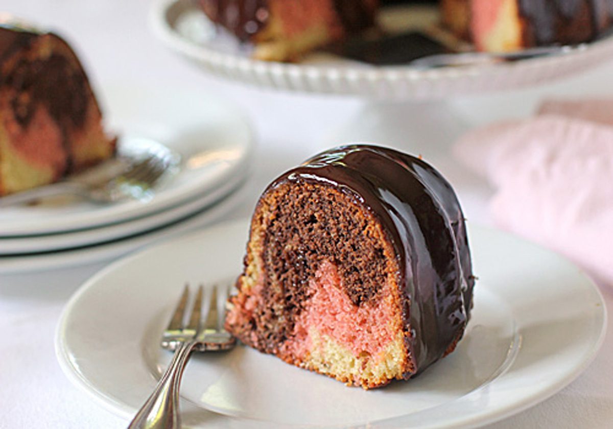 Neapolitan Bundt Cake