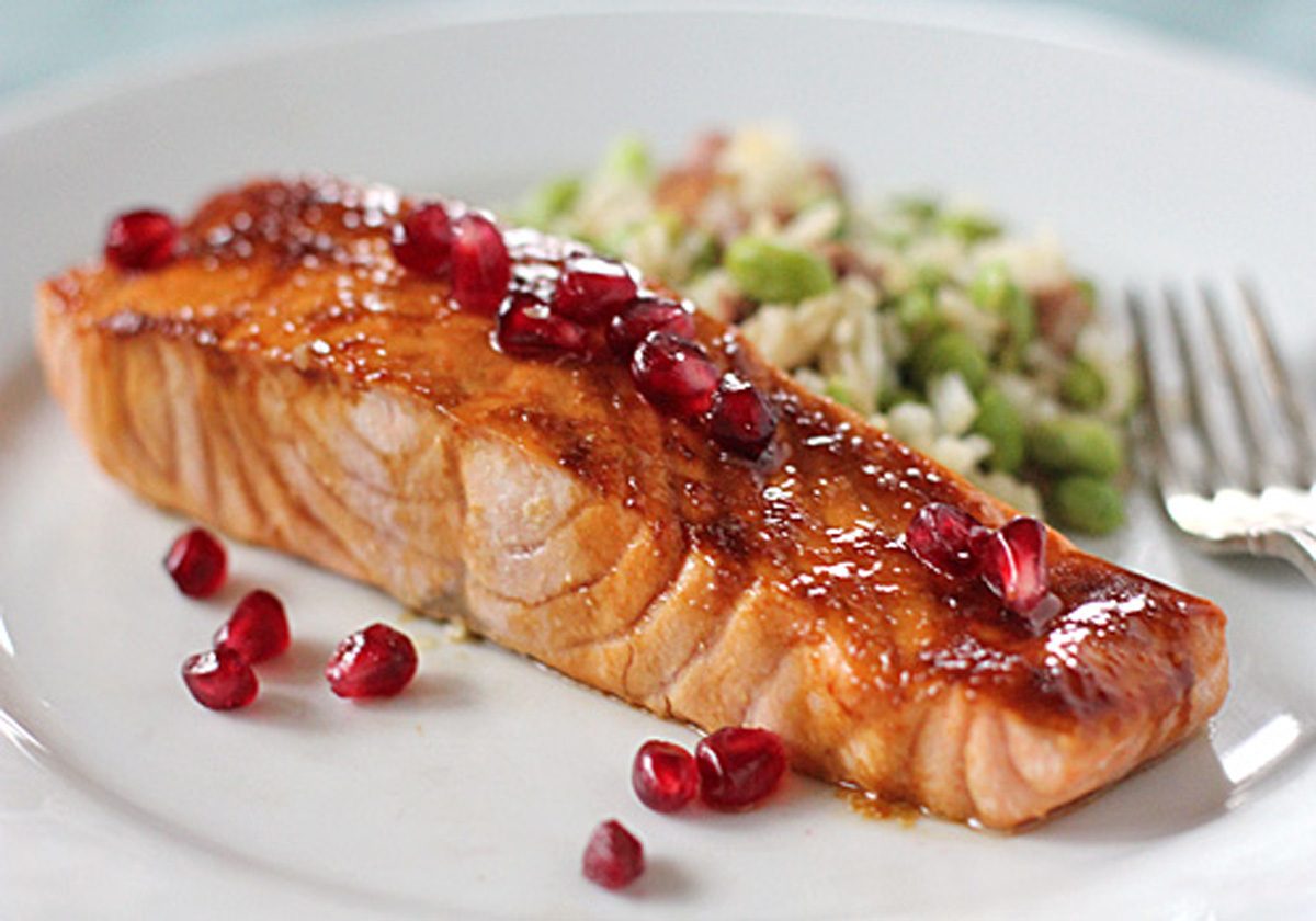 Pomegranate Glazed Salmon
