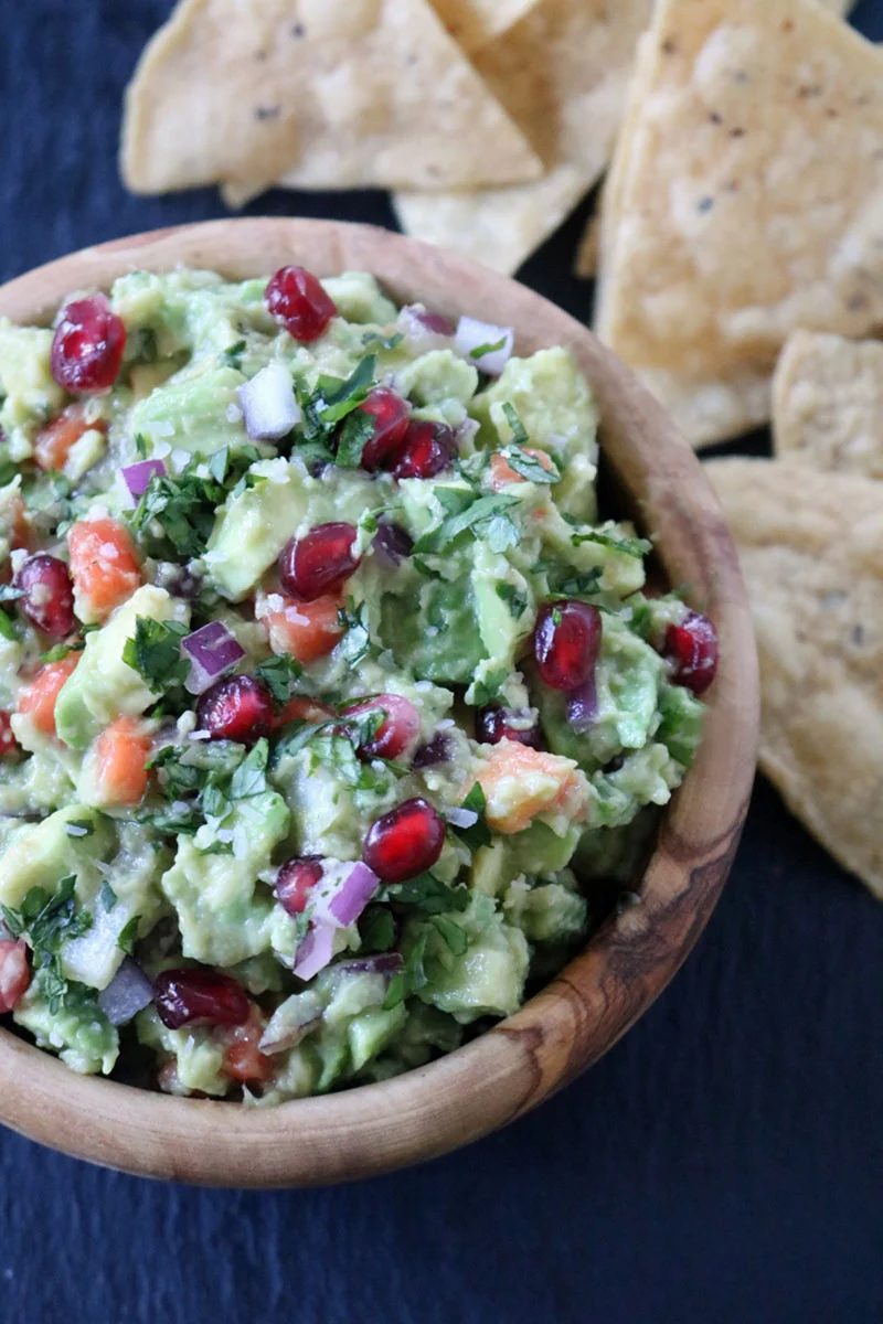 Papaya Pomegranate Guacamole