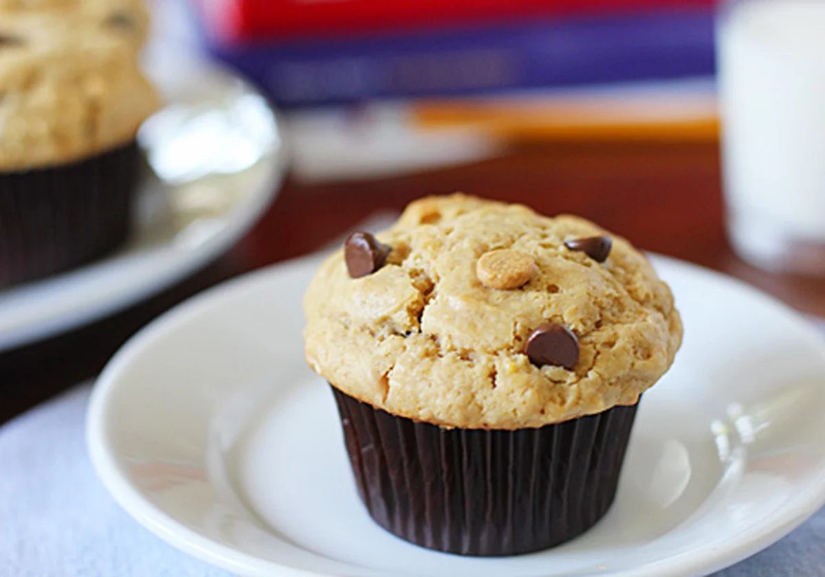 Peanut Butter Chocolate Chip-Peanut Butter Chip Muffins