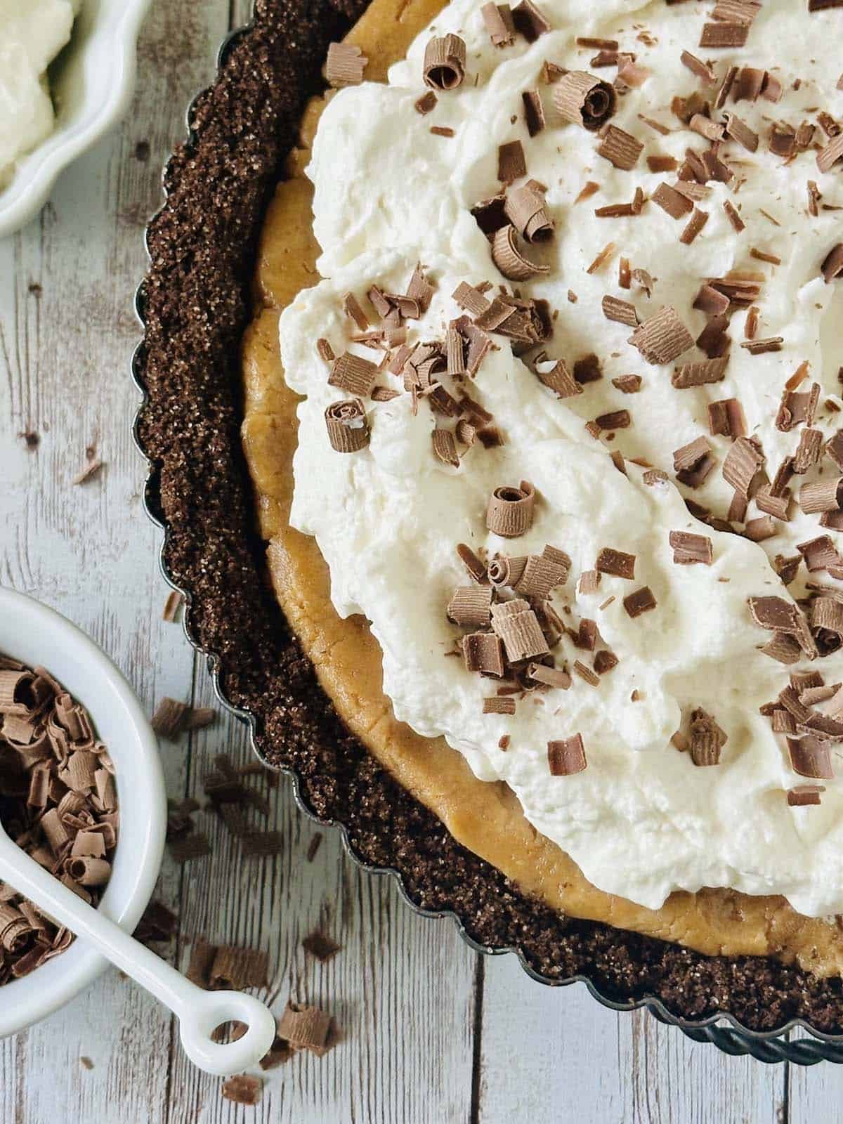 Peanut Butter Fluff Chocolate Tart