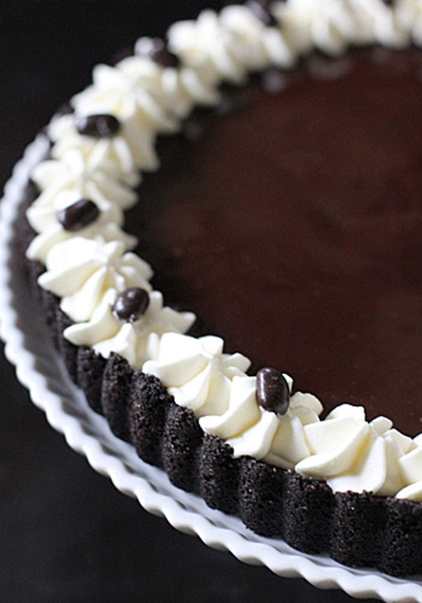 Chocolate Kahlúa Glazed Chocolate Truffle Tart