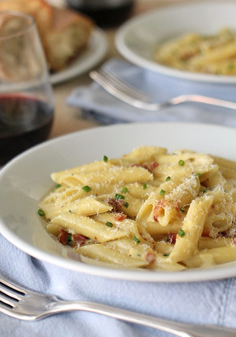 Penne with Pancetta and Parisienne Cream