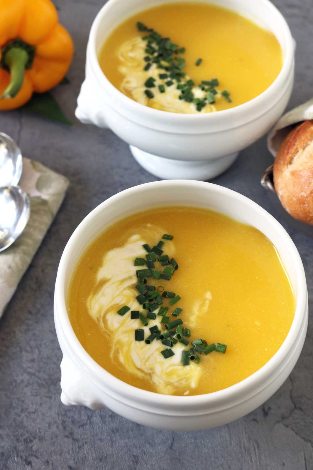Yellow Bell Pepper and Buttermilk Soup