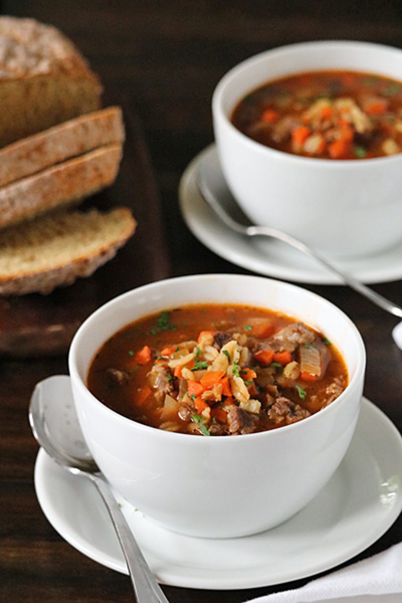 Quick Beef and Barley Soup