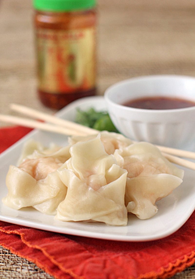 Shrimp and Ginger Dumplings with Sweet Chili Dipping Sauce