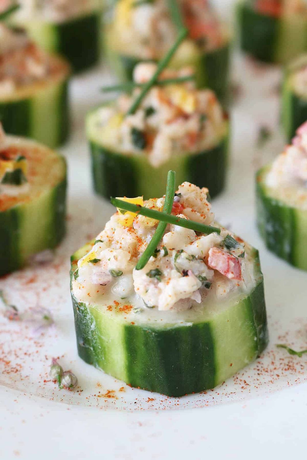 Shrimp Ceviche in Cucumber Cups
