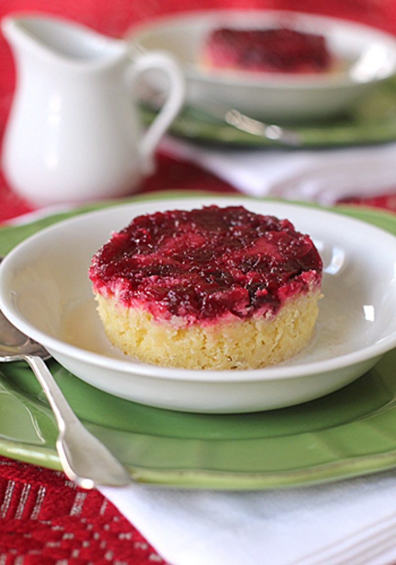Spiced Cranberry Puddings with Brandy Cream