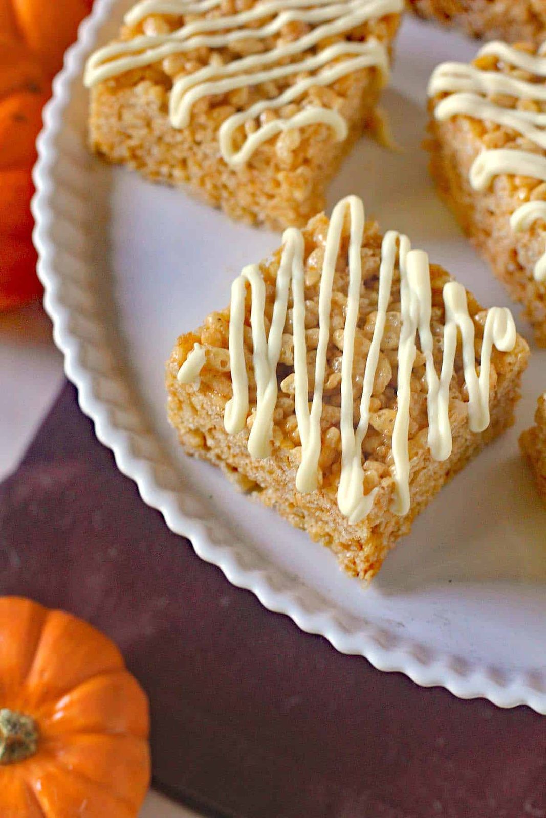Spiced Pumpkin Rice Krispie Treats