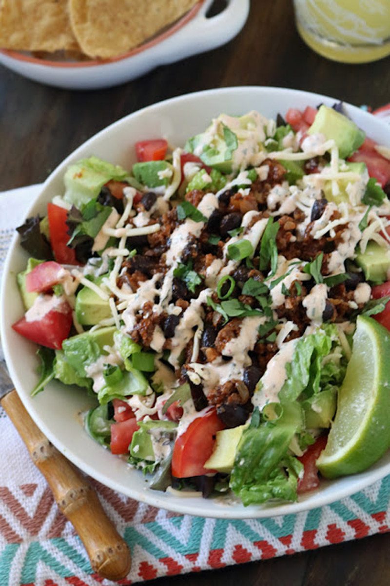 Turkey and Black Bean Taco Salad