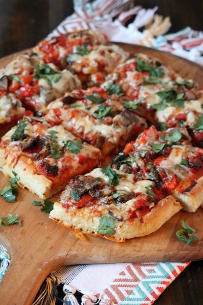 Grilled Steak Fajita Sheet Pan Pizza