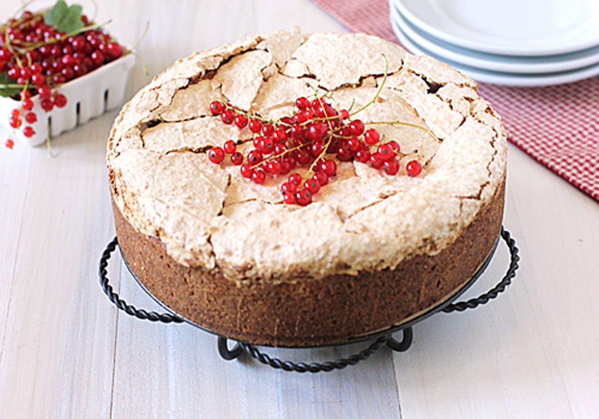 Red Currant and Raspberry Meringue Torte