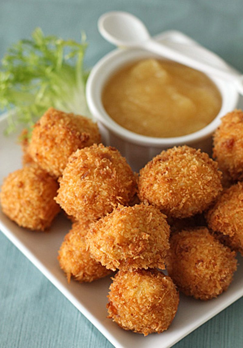 Egg, Onion, and Apple Croquettes