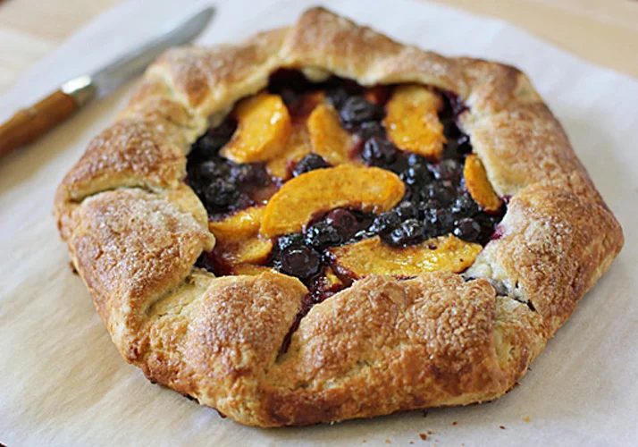 Peach and Blueberry Galette