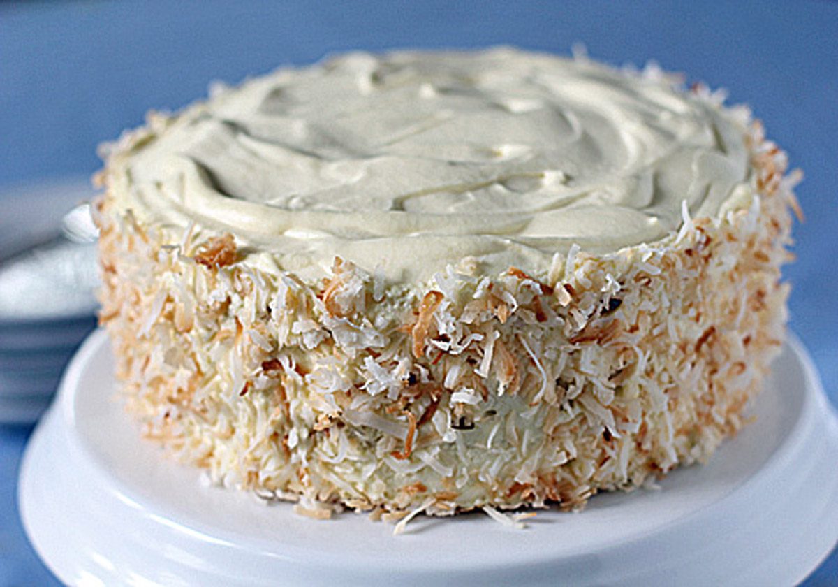 Almond Coconut Mousse Cake