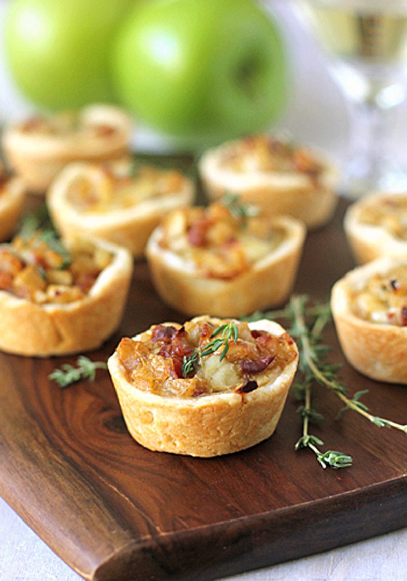 Caramelized Onion and Apple Tassies