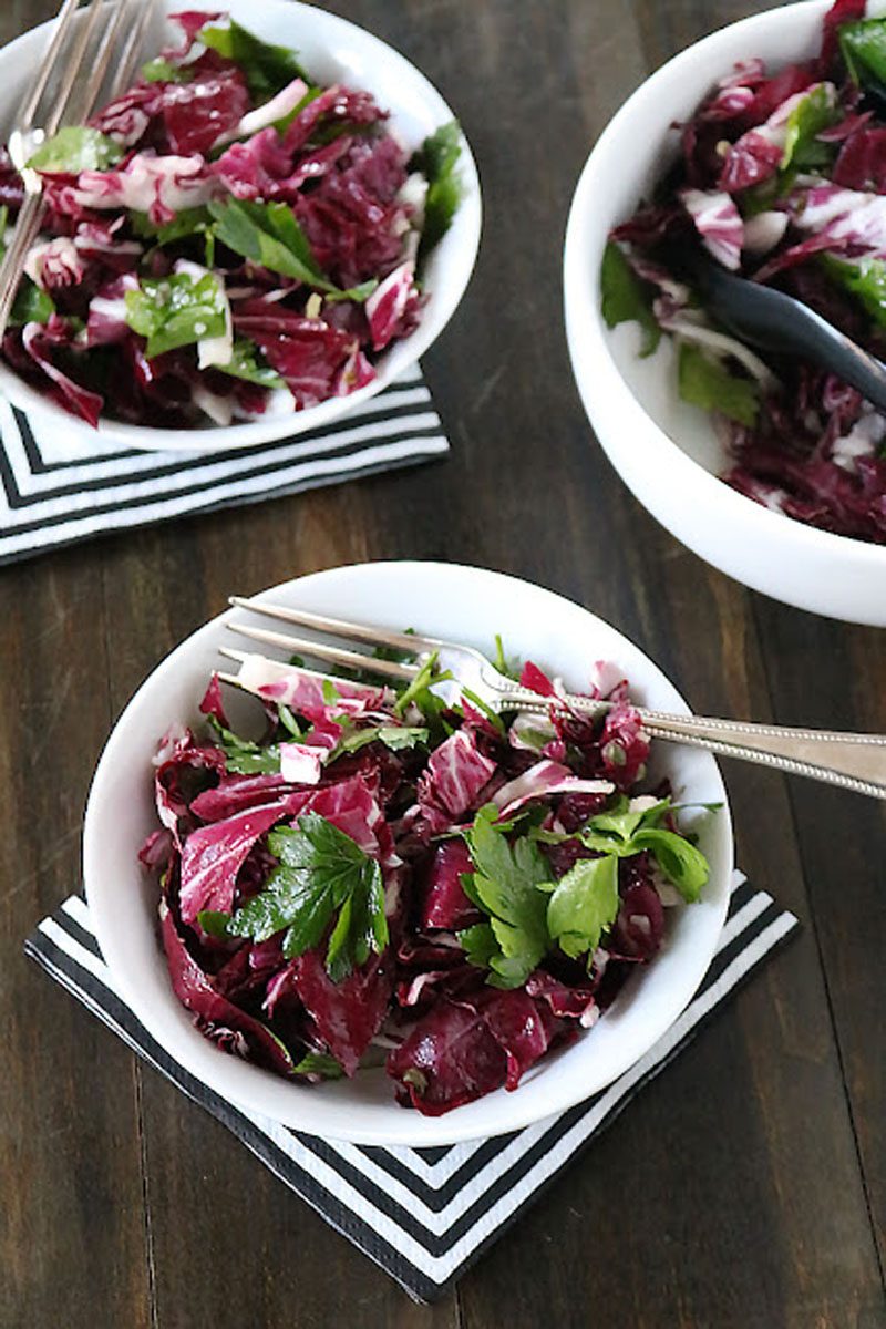 Radicchio and Parsley Salad with Anchovy Dressing
