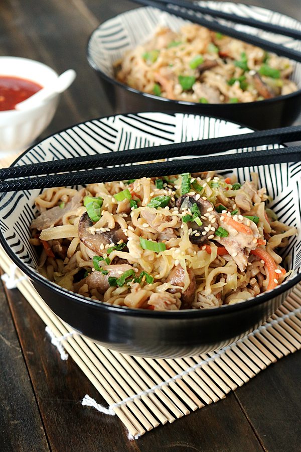 Teriyaki Chicken and Mushroom Lo Mein