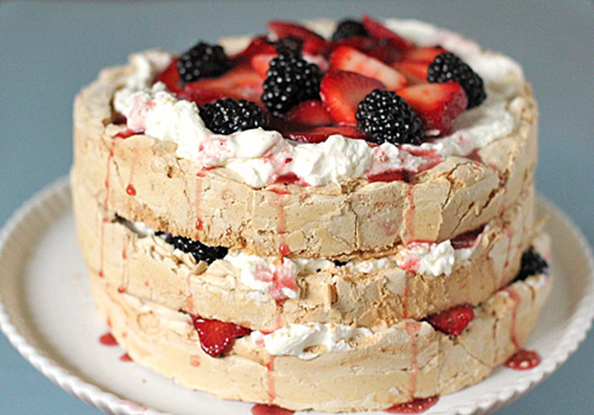 Three-Layer Berry and Brown Sugar Pavlova