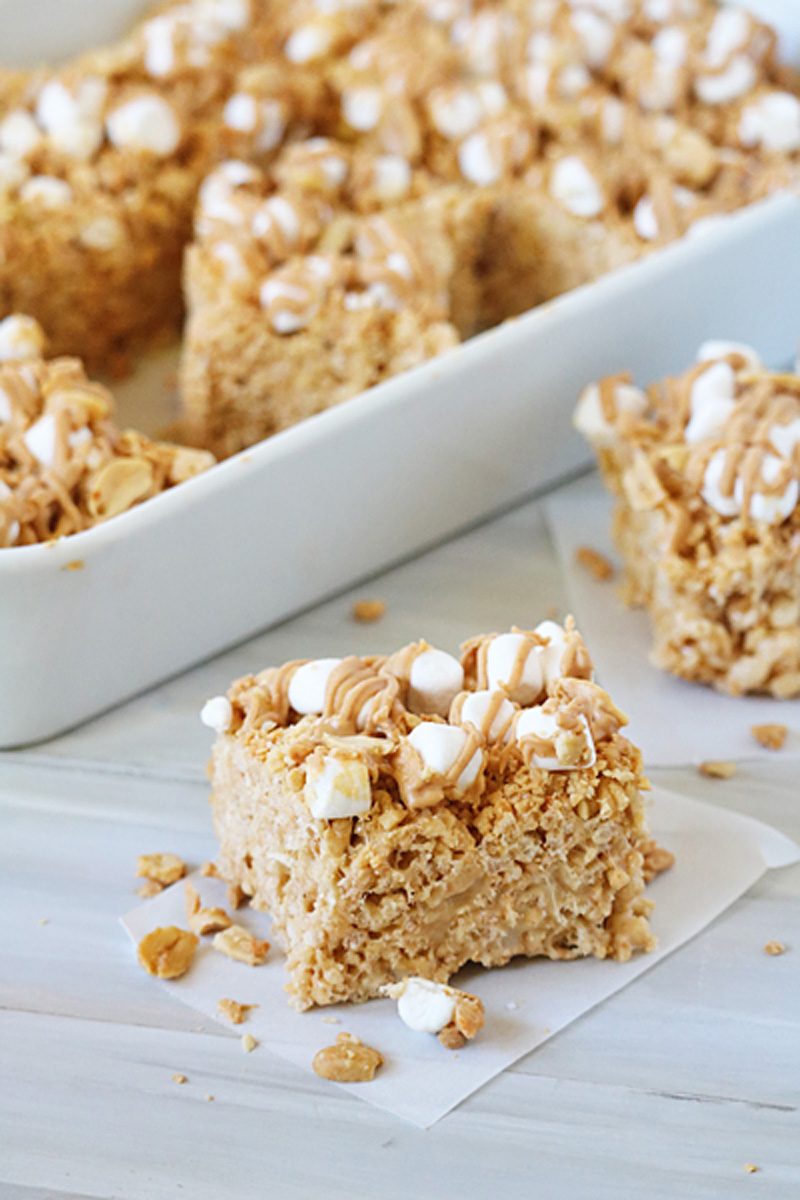 Fluffernutter Rice Krispie Treats