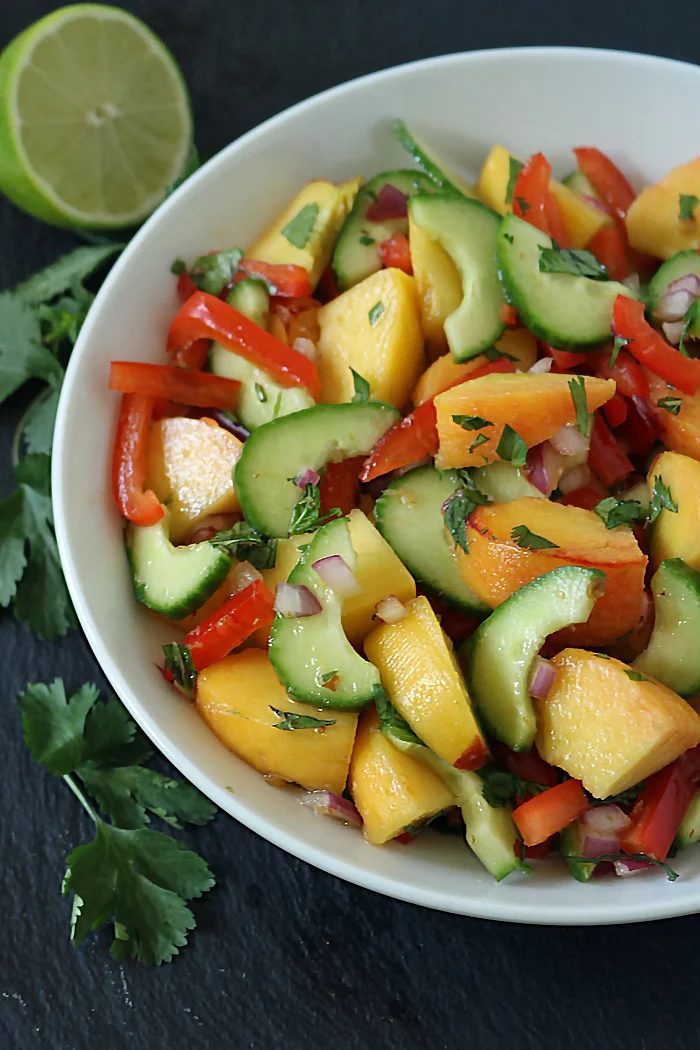 Peach and Cucumber Salad