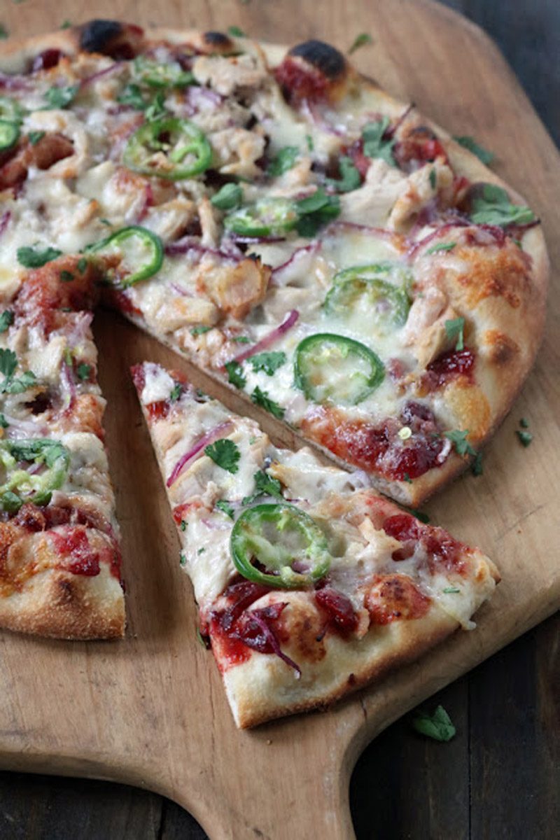 Turkey and Cranberry Barbecue Pizza