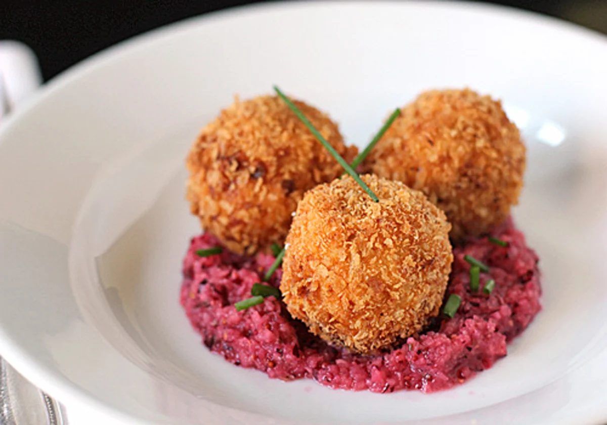 Turkey and Sweet Potato Croquettes with Cranberry-Apple Salsa