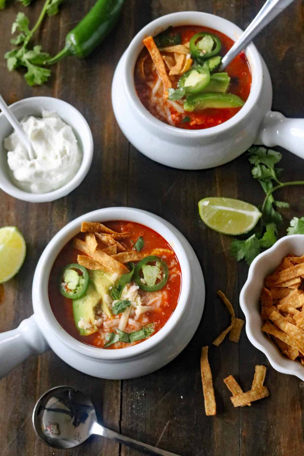 Turkey and Quinoa Enchihlada Roja Soup